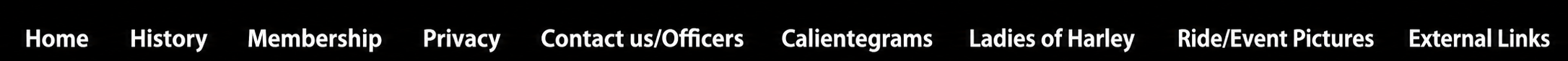 Caliente HOG website navigation